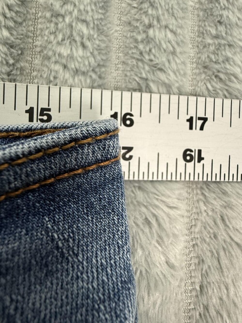 OAT New York Wide Leg High Rise Jeans Womens 10 Blue Boho Raw Hem Stretch Denim - Picture 4 of 9